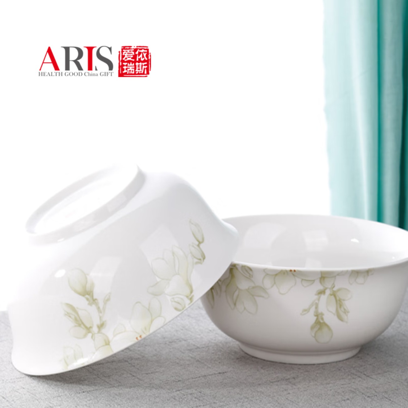 爱依瑞斯陶瓷餐具 AS-D3901H白玉兰 39头高清大图
