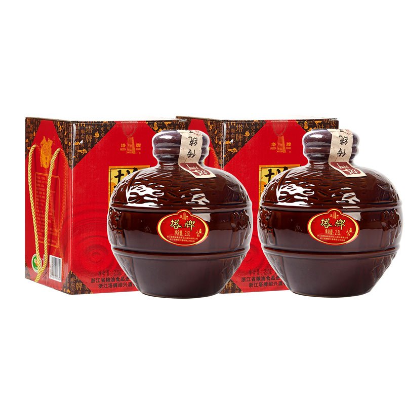 塔牌 元红绍兴手工干型 绍兴黄酒 2.5L*2 柔和清香优雅 礼箱装