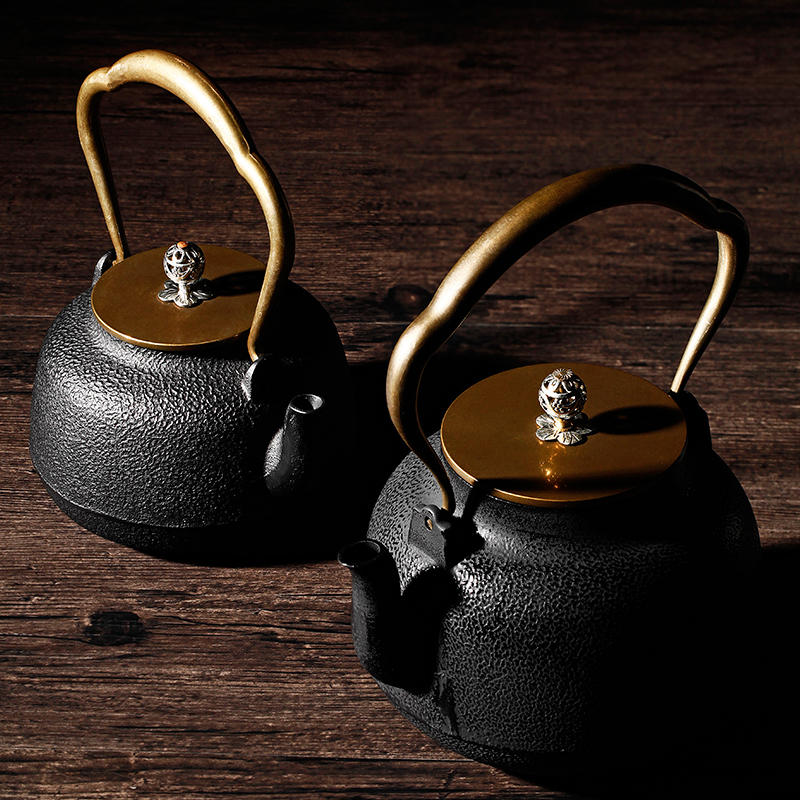 纯手工铸铁壶日本进口南部铁壶电陶炉煮茶器泡煮泡茶器