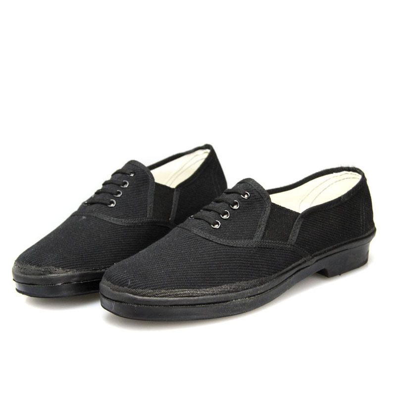 353787式军工布鞋男休闲帆布鞋一脚蹬懒人鞋工作耐磨透气单鞋38