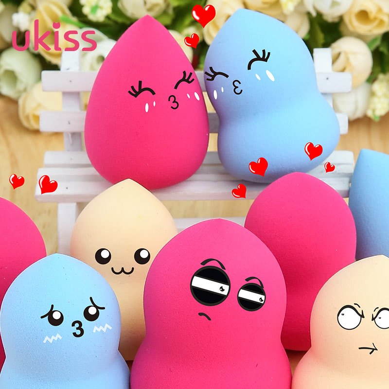 [第二件0元]UKISS/悠珂思葫芦海绵化妆海绵美容化妆工具美妆蛋干湿两用粉扑 浅蓝色