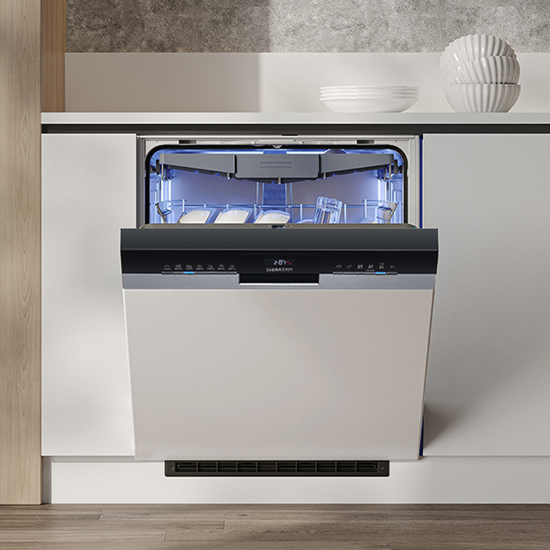 西门子(SIEMENS)全能舱洗碗机半嵌入式16套智能抽湿烘干除菌存储 触控式 SJ53HS00MC 不含面板