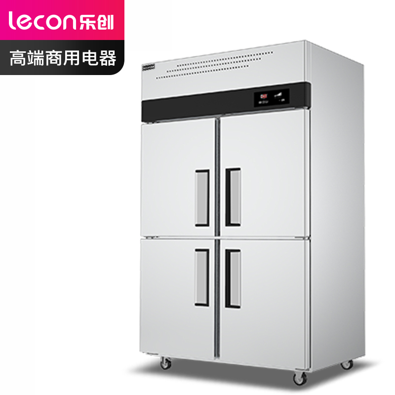 乐创(lecon)商用四门冰柜 立式厨房保鲜柜节能压缩机 工程标准款全冷冻 LC-J-SBC01