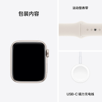 MXF43CH/B Apple Watch SE GPS 40 毫米星光色铝金属表壳 星光色运动型表带-S/M