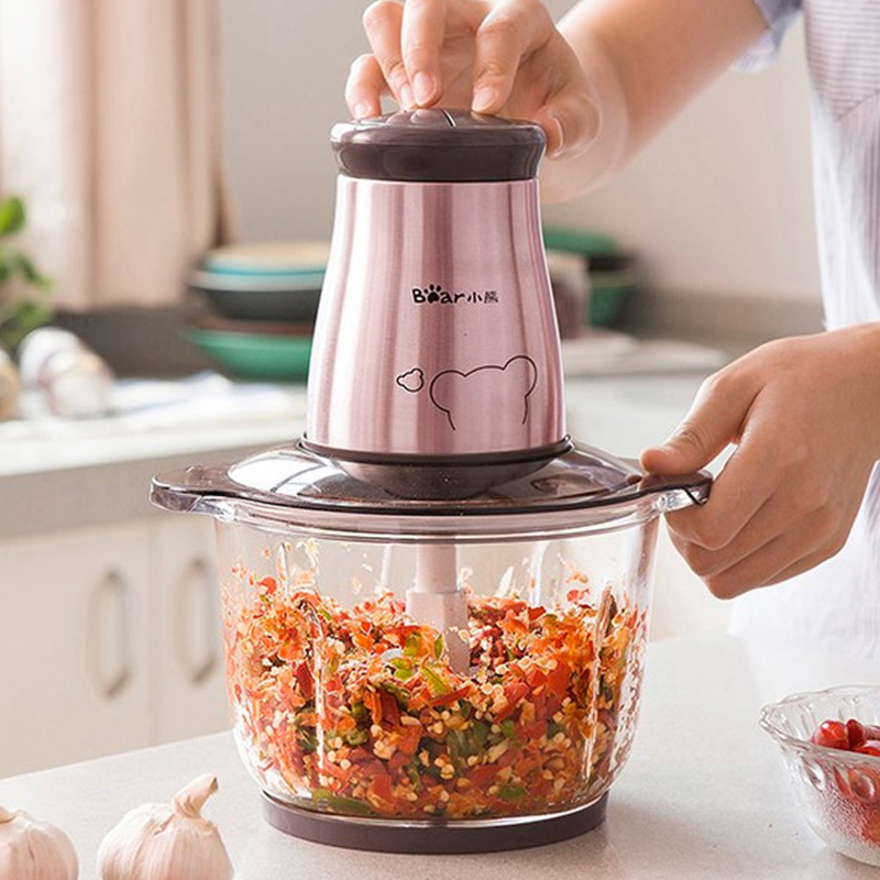 小熊绞肉机家用电动不锈钢小型搅拌料理打肉切碎肉菜绞馅机蒜泥器