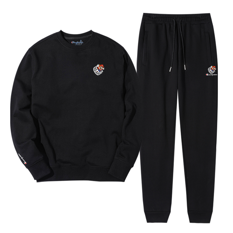 champion冠军休闲运动套装男潮流搭配帅气运动服两件套跑步枫叶印花