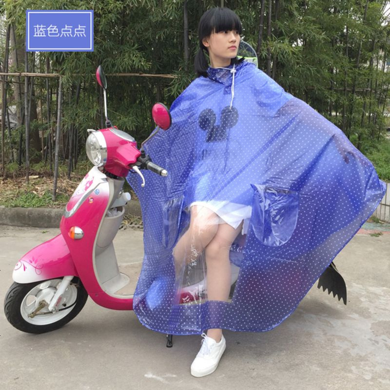 电动车雨衣单人自行车骑行男女加大号加厚透明防水电动摩托车雨皮