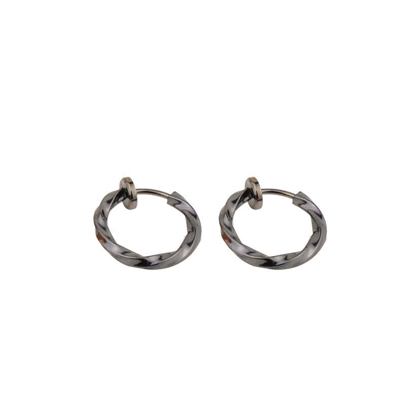 Kulana金属饰品扭花耳圈耳环金色图片