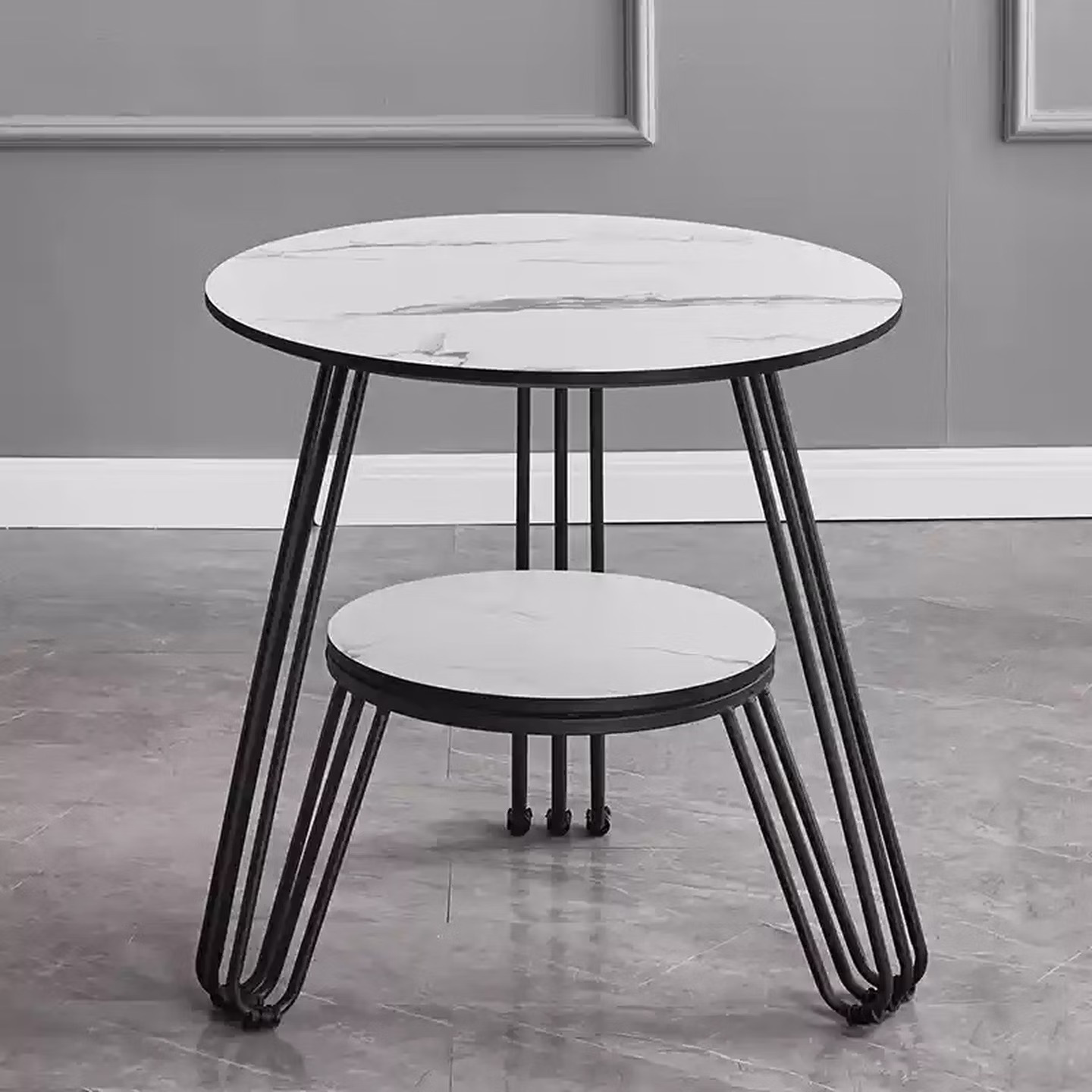 三圣茶几简约双层茶水桌小户型客厅创意茶几边几高清大图