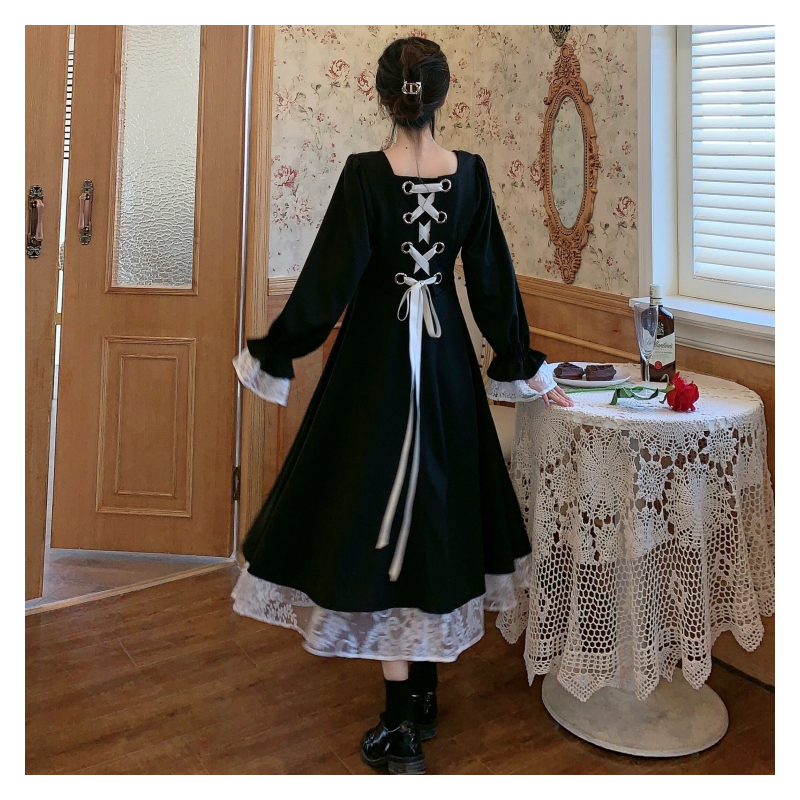 艳如飞小众连衣裙轻奢仙女长裙法式复古初恋礼服裙赫本名媛高端温柔裙子连衣裙