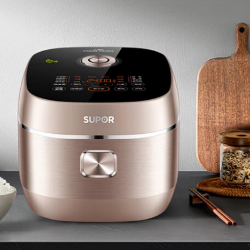 苏泊尔(SUPOR)低糖电饭煲IH加热4L米汤分离0涂层电饭锅多功能智能家用3-4个人不锈钢球釜内胆柴火饭SF40HC1高清大图
