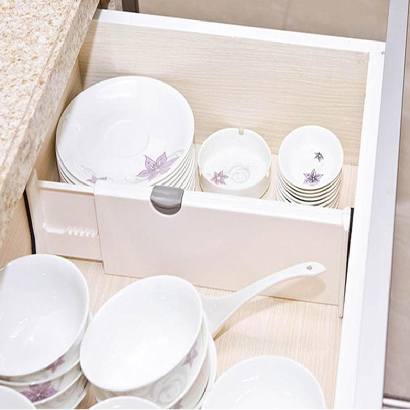 伸缩抽屉隔板塑料隔板 (27.5-43.5)*10cm拉伸17cm 1块装