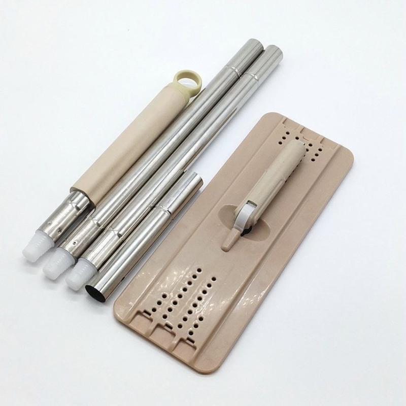 拖把杆刮刮乐拖把配件替换布头拖把头平板拖把杆子免手洗懒人拖把三块