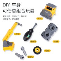 儿童拆装挖掘机工程车玩具可拆卸拧螺丝拼装消防车益智男女孩套装(九只装消防工程环卫拆装车)