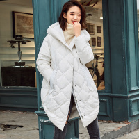 雪中飞羽绒服女中长款韩版宽松时尚羽绒服加厚保暖冬季外套潮