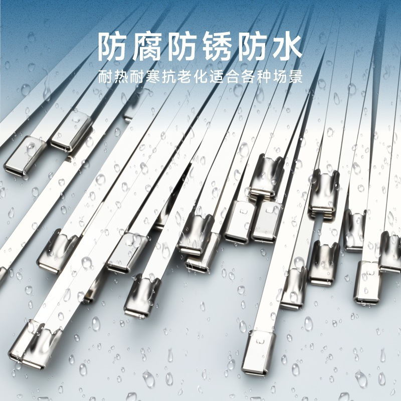 304不锈钢扎带4.6mm*350mm自锁式扎带 (100根起发)