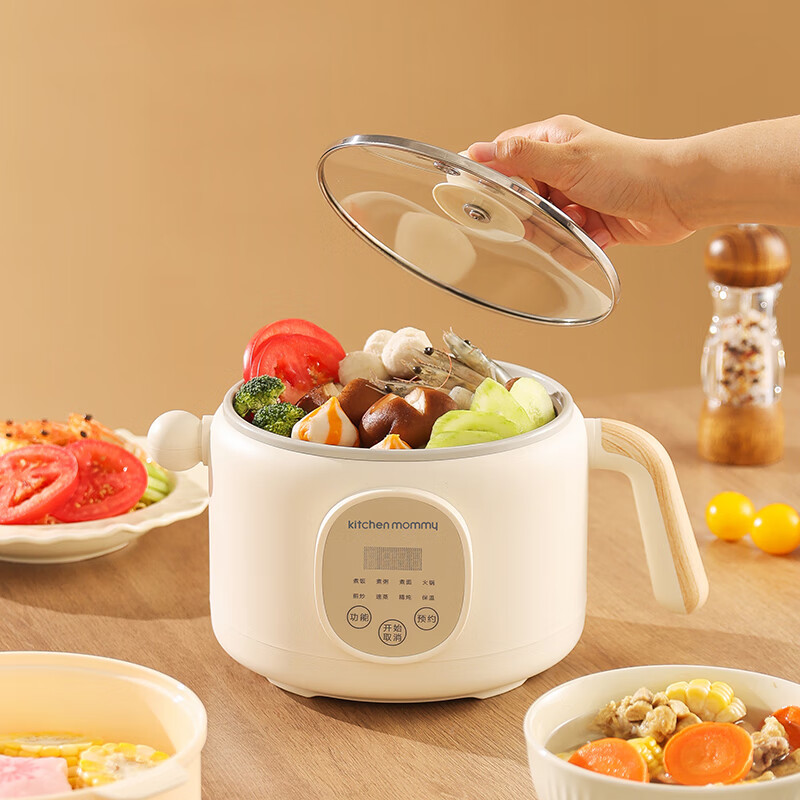厨创妈咪(kitchen mommy) KT-ZG-20DN 电火锅 电煮锅电炖锅煲汤煮粥神器 2L 陶瓷釉内胆2档火力高清大图