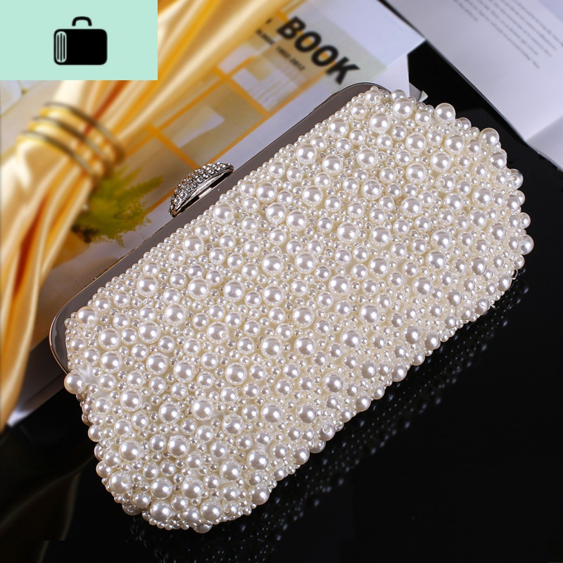 百搭晚宴小包珍珠手包女宴会名媛优雅搭配晚礼服的手拿包旗袍包包new