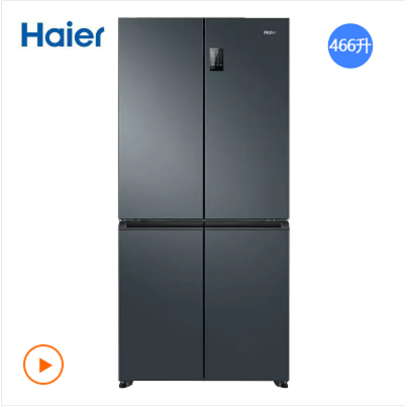 运费自付海尔bcd466wghtdedc9十字对开门冰箱