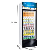 冰熊(bing xiong)LC-218升展示柜商用大容积 立式玻璃冷藏陈列柜 单门饮料酸奶超市便利店冷柜冰柜