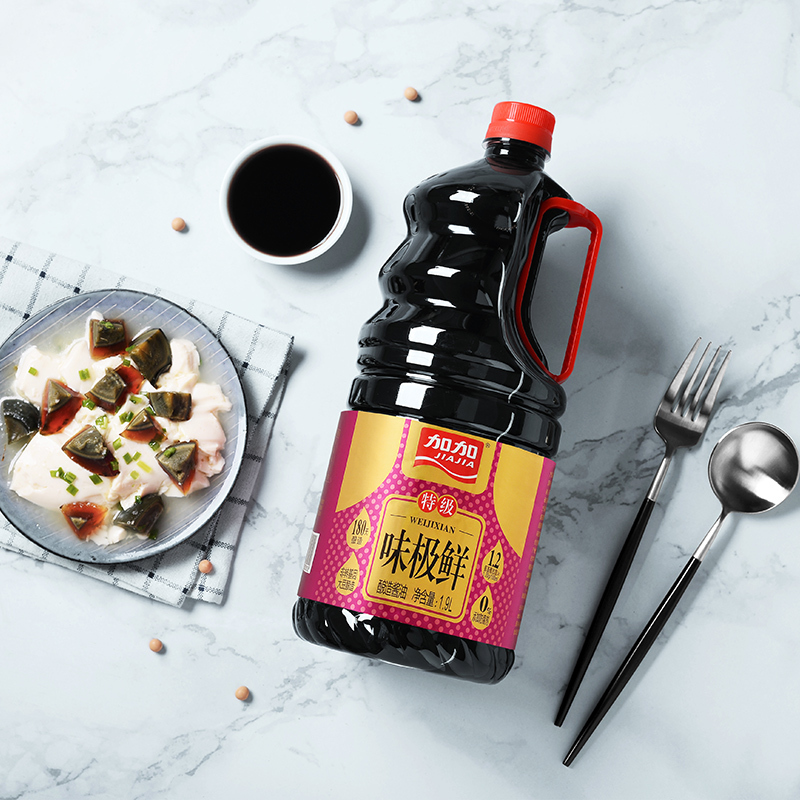 加加 特级味极鲜1.9L 特级生抽酱油 炒菜凉拌海鲜调味品