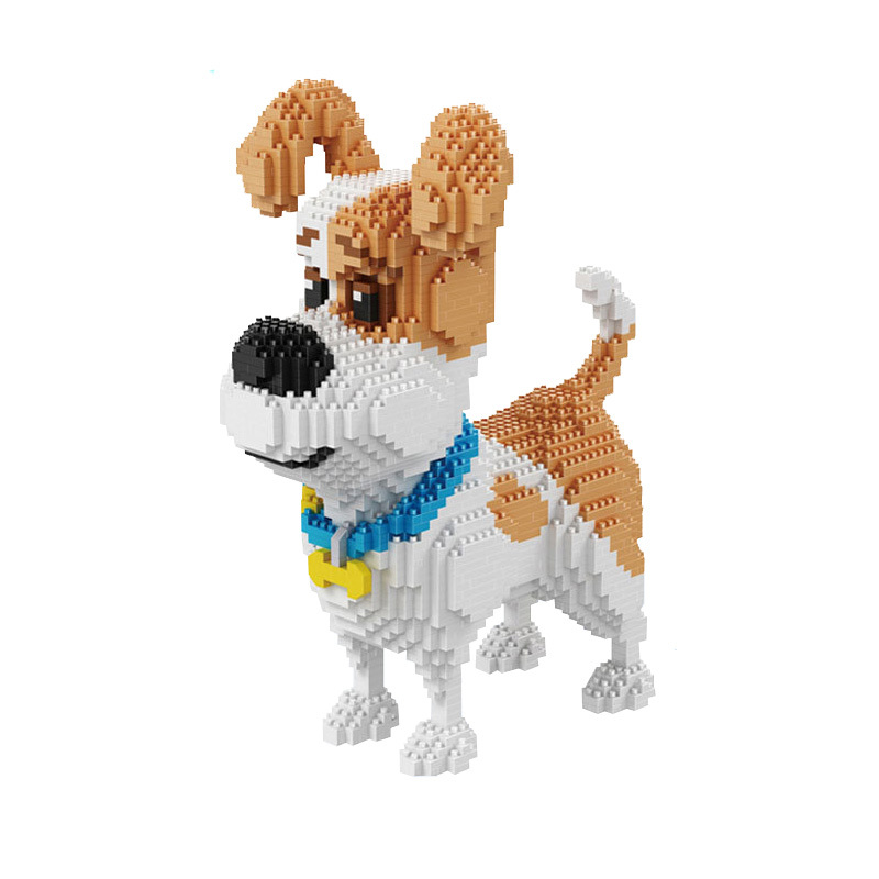 微型成人钻石兼容乐高小颗粒拼插积木玩具动物宠物狗哈士奇哈士奇pzx6