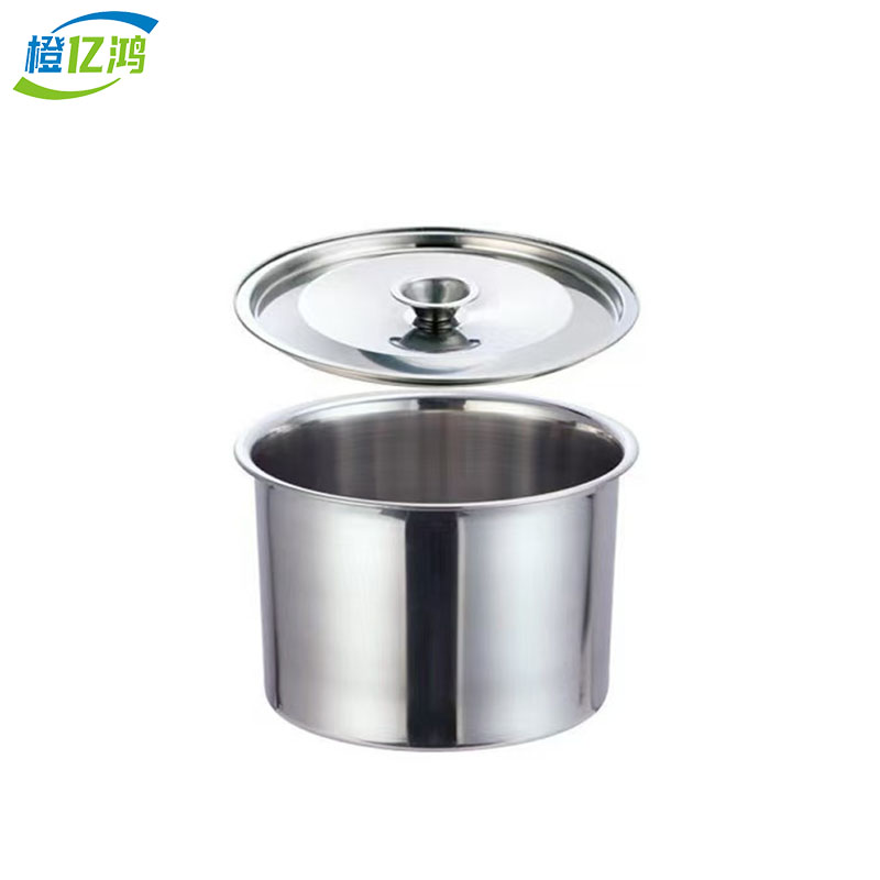 橙亿鸿 不锈钢特厚味盅带盖调料罐 16cm/个高清大图