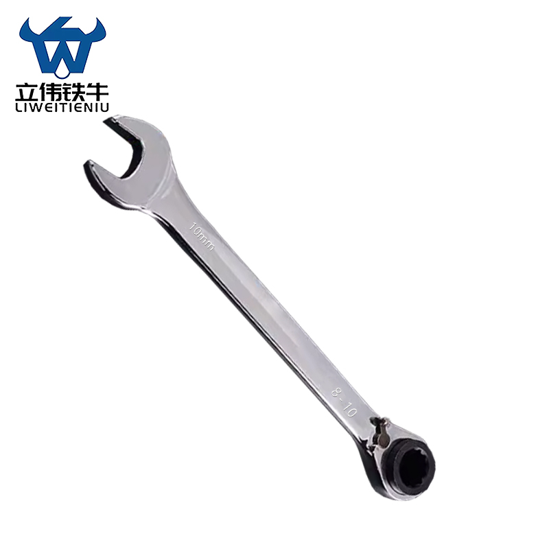 立伟铁牛三用双向棘轮开口扳手8-10-10mm/把高清大图