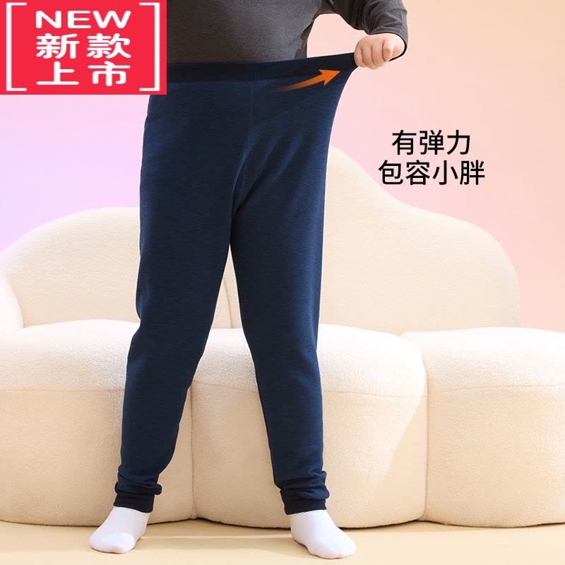 可莉允奕时代胖男童加绒秋裤中大童胖孩子加肥加大保暖裤儿童秋冬打底裤图片