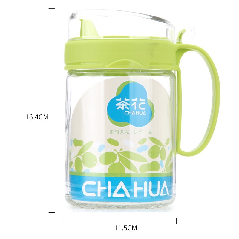 茶花(CHAHUA)玻璃油壶 家用储油罐食用小香油酱汁壶 大容量油壸550ml高清大图
