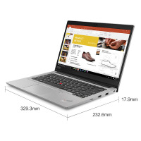 联想ThinkPad S3 04CD 14英寸轻薄商务笔记本电脑(十代酷睿I7-10510U 8G 1TB+512G 2G-RX640独显 FHD)银 定制