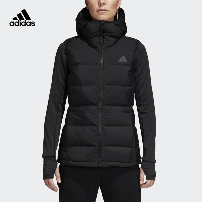 阿迪达斯(adidas)女子无袖连帽保暖防风运动羽绒服 BQ1943