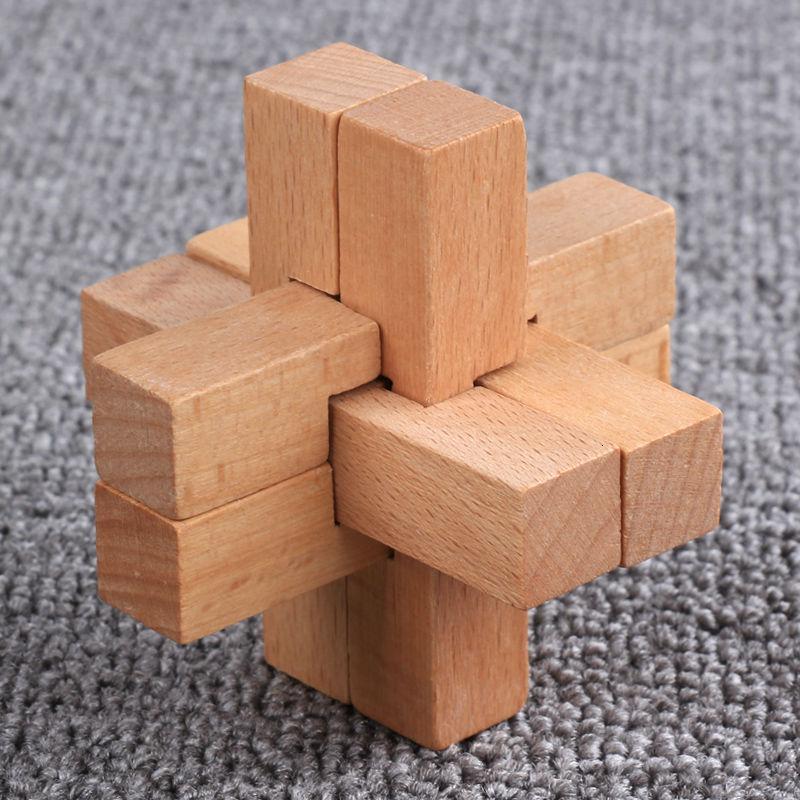 孔明锁鲁班锁高智商儿童玩具全套装九连环成人小学生智力解锁二代六通