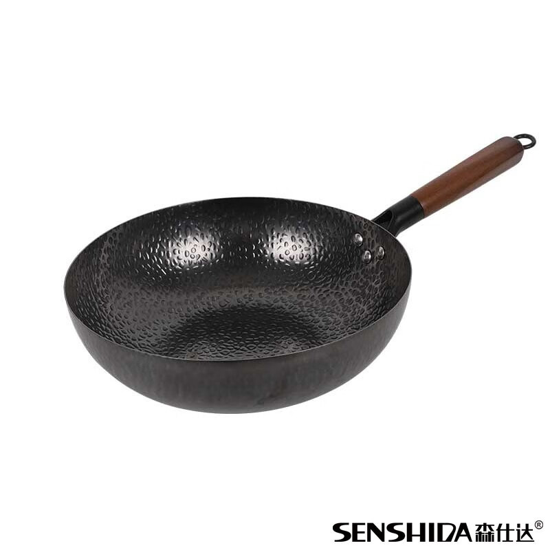 森仕达(SENSHIDA)德仕手工锻打铁锅(无盖)SSD-313高清大图