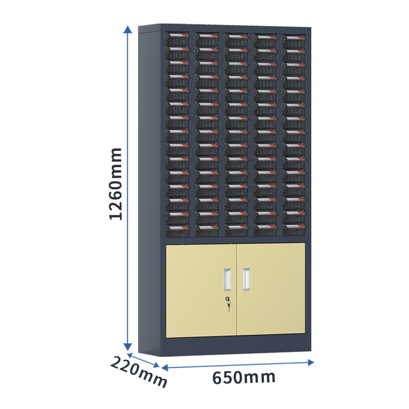 臻远 ZYLJG-W91 零件柜抽屉式工具柜电子元件柜螺丝柜物料柜 75抽透明无门加工具柜小号高清大图