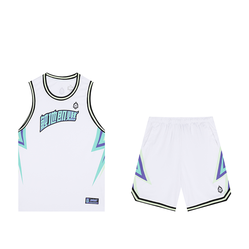 361°篮球服运动套装男宽松球衣球裤篮球裤背心短裤篮球套装高清大图