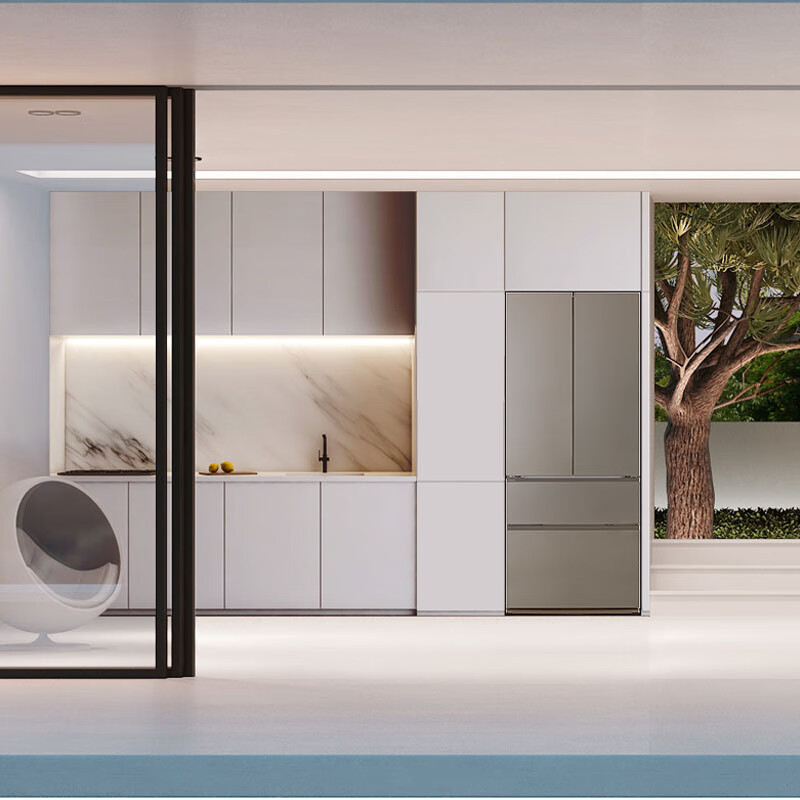 松下NR-W472TX-TH 464L法式零嵌入多门 宽幅变温 纳诺怡x净味除菌 一级能效 风冷双循环冰箱 炫雅棕色高清大图