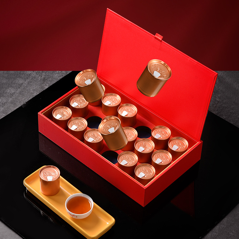 武夷山岩茶大红袍茶叶礼盒10g*18罐装小罐茶
