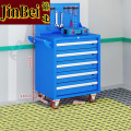 锦北汽修工具车移动工具柜多功能工具箱 旗舰【蓝色】五抽工具车+挂板