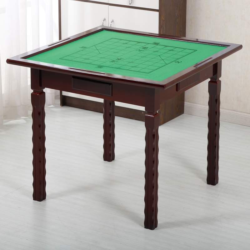 闪电客家用实木麻将桌棋牌桌手搓麻将手动两用宿舍棋牌桌餐桌麻雀台