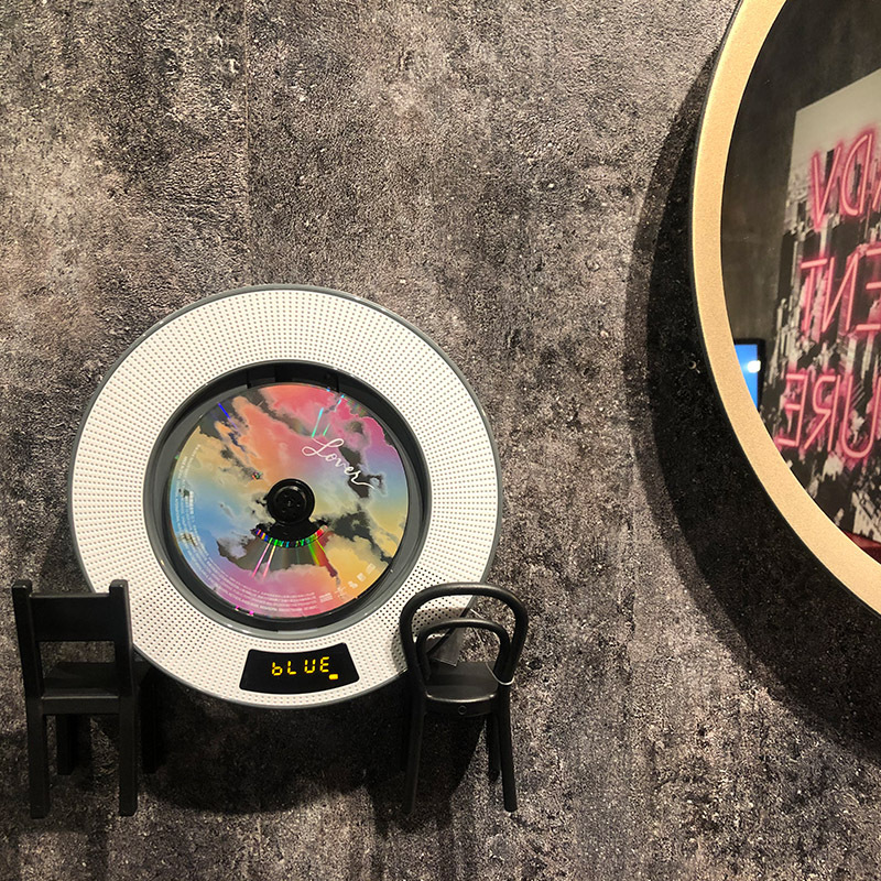 PANDA/熊猫CD-62蓝牙CD播放机插卡U盘桌面家用音响壁挂便携学生英语学习机 红色