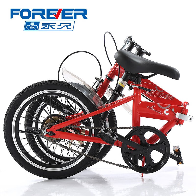 永久forever儿童折叠自行车轻便学生男女永久运动型16寸折叠自行车yjf