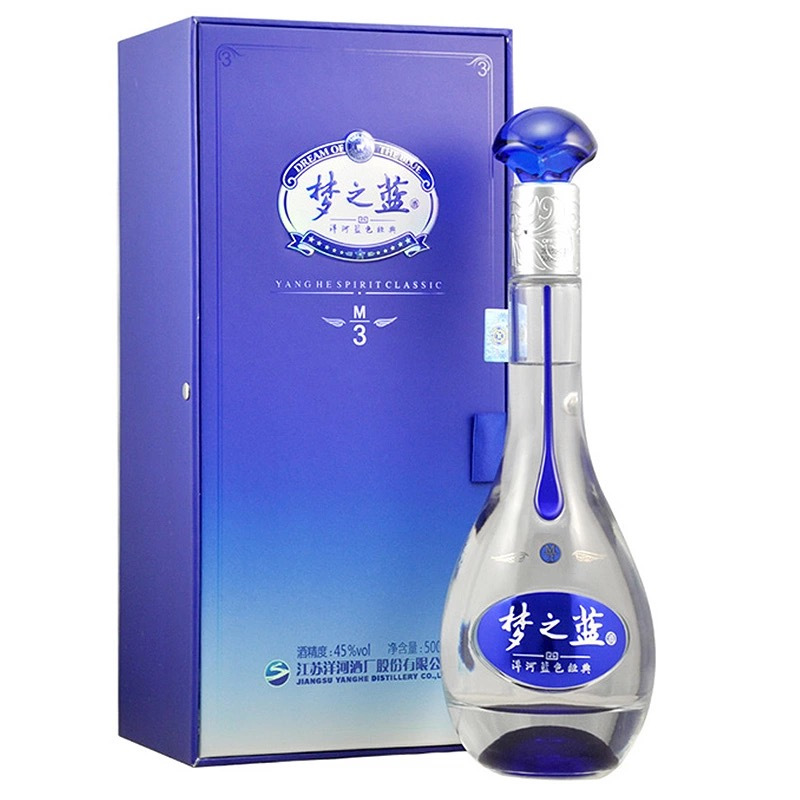 洋河蓝色经典 梦之蓝M3 45度 500ml 单瓶装 浓香型白酒 口感绵柔