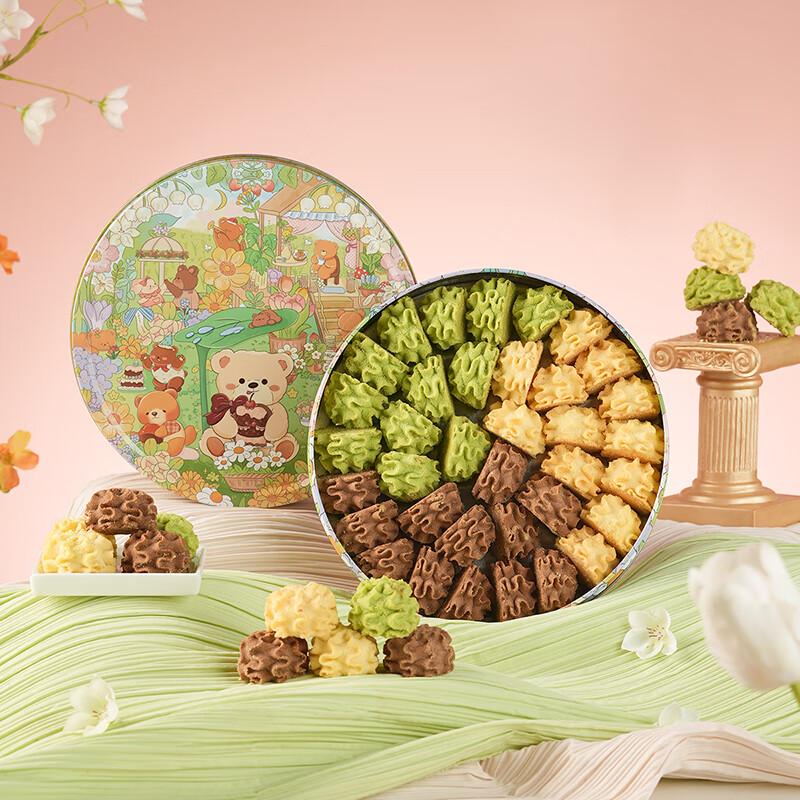 悠享时 小花曲奇(小熊)350g高清大图