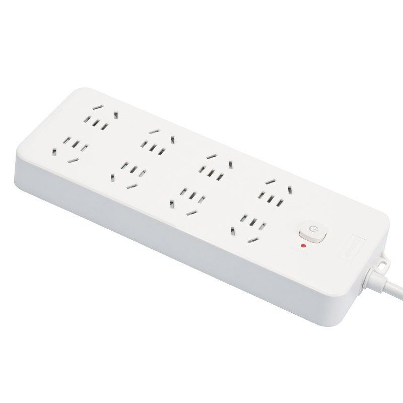 齐心(COMIX) PCP-WZ848 8位40孔 总控全长5米 延长线插座 (计价单位:个) 白色高清大图