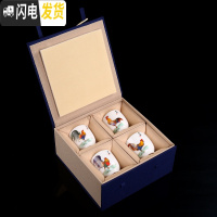 三维工匠鸡缸杯德化羊脂玉杯陶瓷杯茶杯品茗杯主人杯个人杯功夫茶具鸡公杯 百事大吉如意杯礼盒装