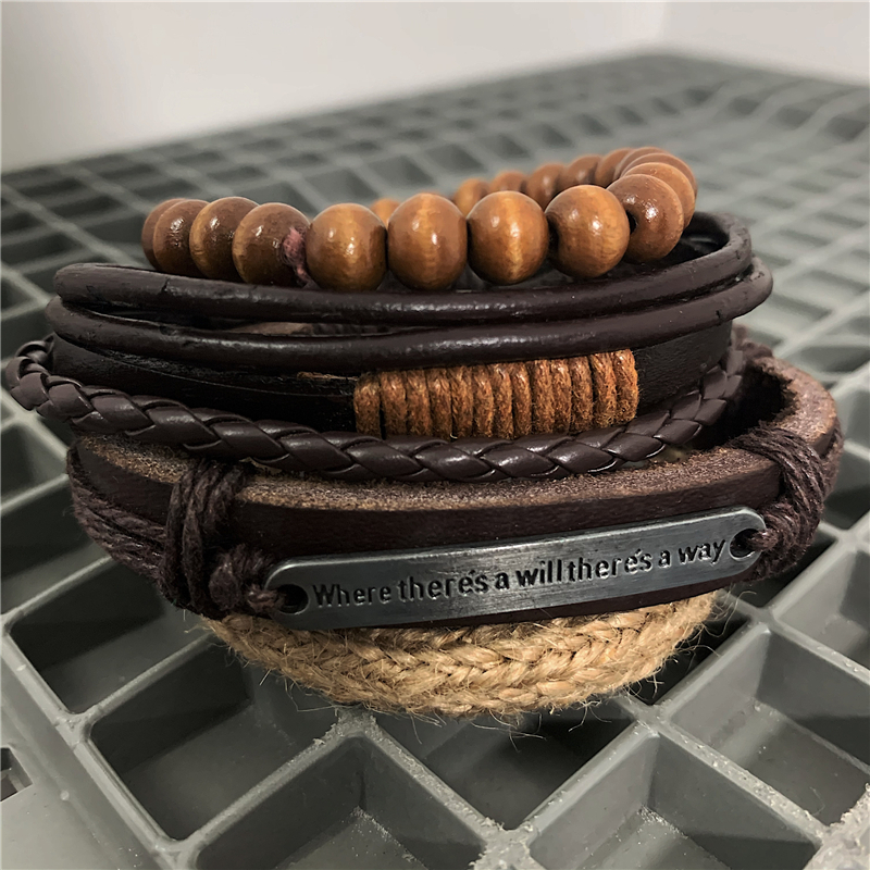 a韩国ins原宿风复古暗黑嘻哈编织手链学生情侣百搭手环配饰男女潮视频