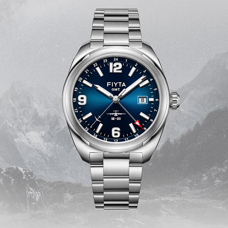 飞亚达fiyta运20马赫大运两地时机械男表夜光ga881021
