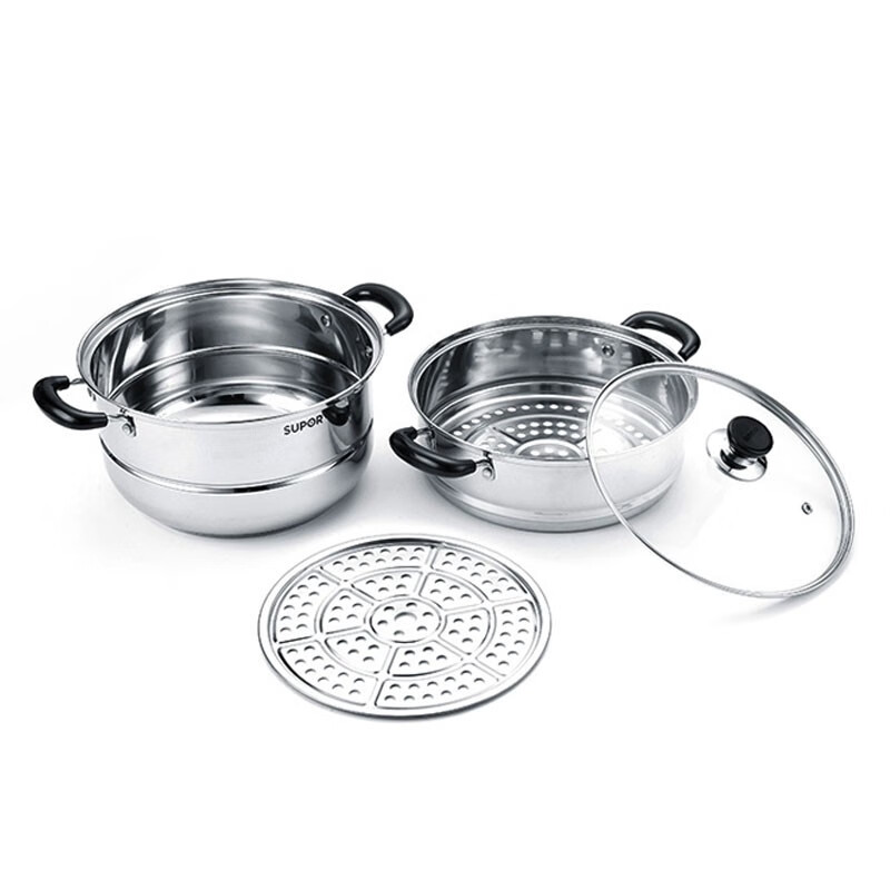 苏泊尔-畅享经典不锈钢双层蒸锅 VZ26BS01高清大图