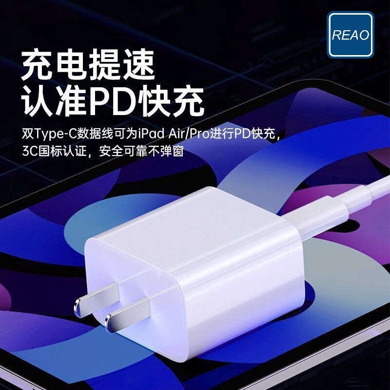 REAO PD30W旅行快充充电器X21 白色高清大图